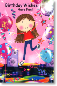 Disco, Children's Birthday Card