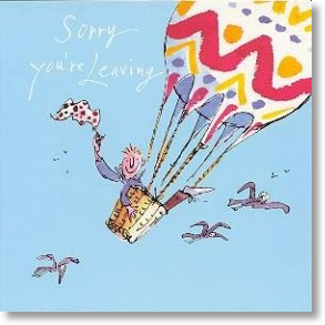 Up, Up and Away, Leaving Card