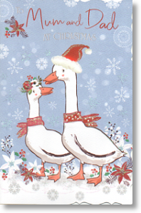 Goose and Gander, Cute Mum and Dad Christmas Card