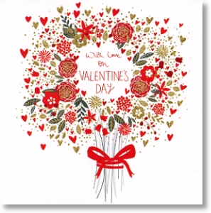 Heart Bouquet, General Valentine's Day Card