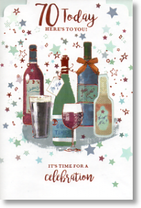 Here's to You, 70th Birthday Card