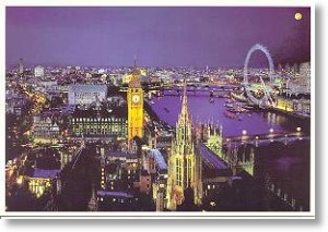 Night-time Scene Over London