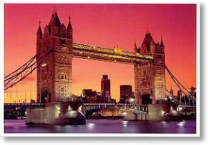 Tower Bridge, London Postcard