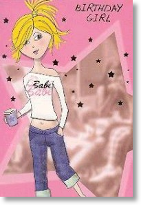 Star Birthday Girl - Teen Card