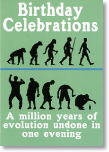 Evolution, Funny Birthday Card