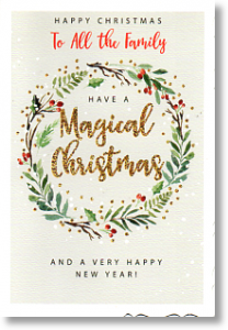 Magical Christmas, To All the Family Christmas Card