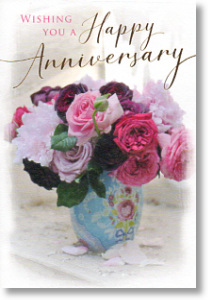 Memories, Floral Anniversary Card