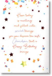 Party Pooches Grandson Birthday Card Middle
