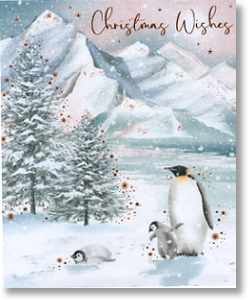 Penguin Family, Christmas Card