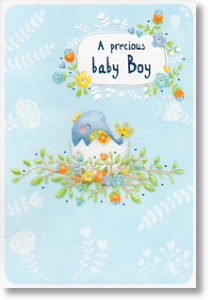 Precious, Cute New Baby Boy Card