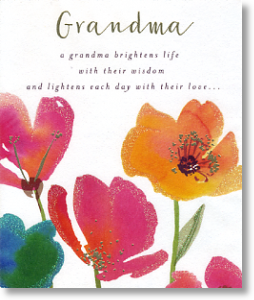 Glittery Flowers - Grandma