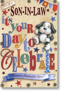 Celebrate, Son-in-law Birthday Card