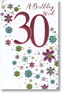 Birthday Wish, 30th Birthday Card