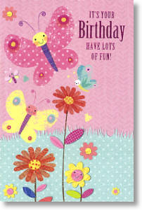 Butterflies, Children's Birthday Card