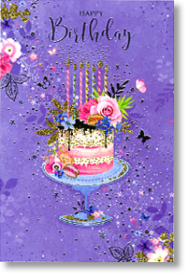 Sparkling Cake, Birthday Card for Her