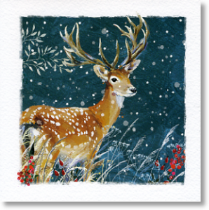 Stag in the Snow, Christmas Card