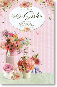 Summer Bouquet, Sister Birthday Card