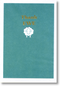 Thank Ewe, Thank You Card
