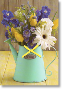Turquoise Jug, Floral Blank Card