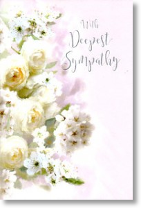 White Flowers, Sympathy Card