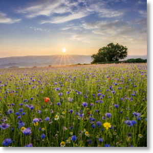 Wildflower Meadow, Scenic Blank Card