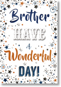 Wonderful, Brother Birthday Card (large card)