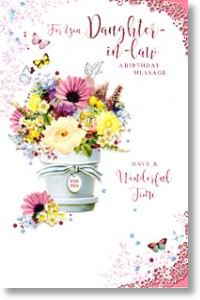 Wonderful, floral Daughter-in-law Birthday Card