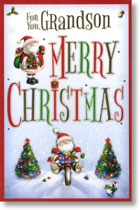 Motorbike Santa - Grandson