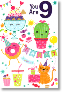 You Are 9, 9th Birthday Card