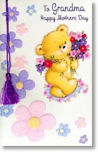 Cuddly Bear, Grandma Mother's Day Card