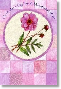 Purple Patchwork, Mum Mother's Day Card