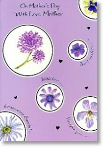 Purple Flowers, Floral Mother's Day Card