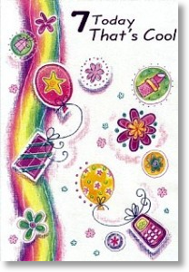 7 Today, 7th Birthday Card