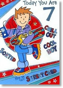 Chill Out, 7th Birthday Card