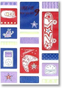 Boy's Toys, 9th Birthday Card