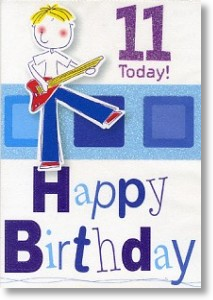 Electric Guitar, 11th Birthday Card