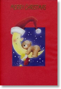 Sleepy Moon, Cute General Christmas Card