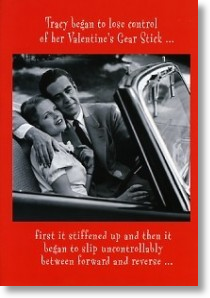 Gear Stick, Funny Rude Valentine's Day Card