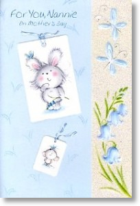 Fluffy Bunny, Nannie Mother's Day Card