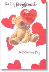 Balloon, Boyfriend Valentine Card