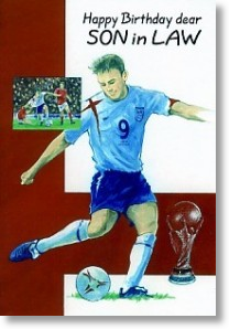 Footballer, Son-in-law Birthday Card