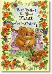 Bears, 1st Anniversary Card