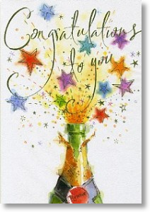 Bottle, Congratulations Card
