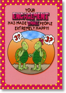 Tortoises, Funny Engagement Card