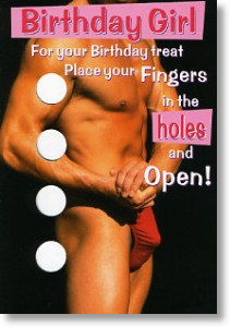 Full Monty, Funny Rude Birthday Card
