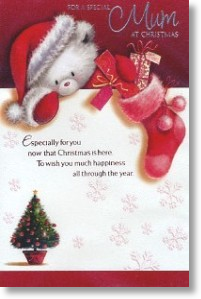 Filled Stocking, Mum Christmas Card