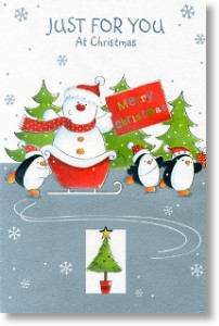 Penguins Skating, General Christmas Card