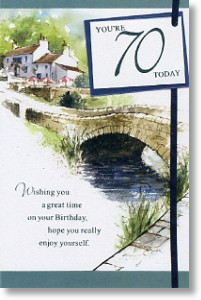 By The River, 70th Birthday Card