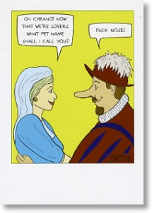 Cyrano, Funny Rude Blank Card