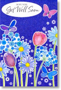Spring Flowers, Floral Get Well Card